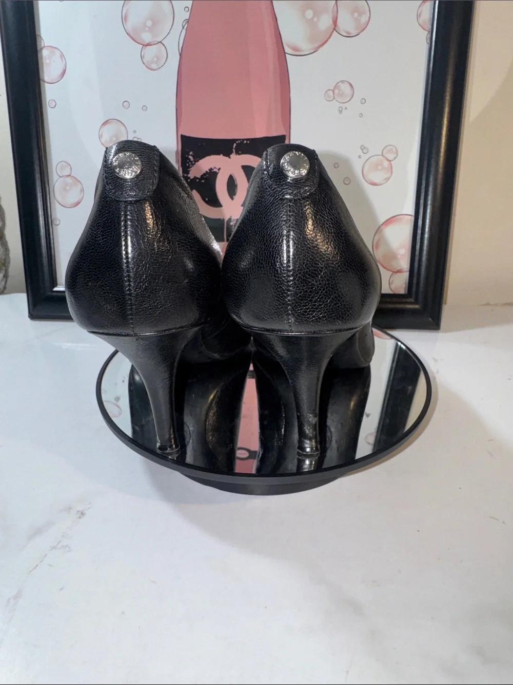 Michael Kors Black Leather Pointed Toe Pumps - Women’s Size 5.5